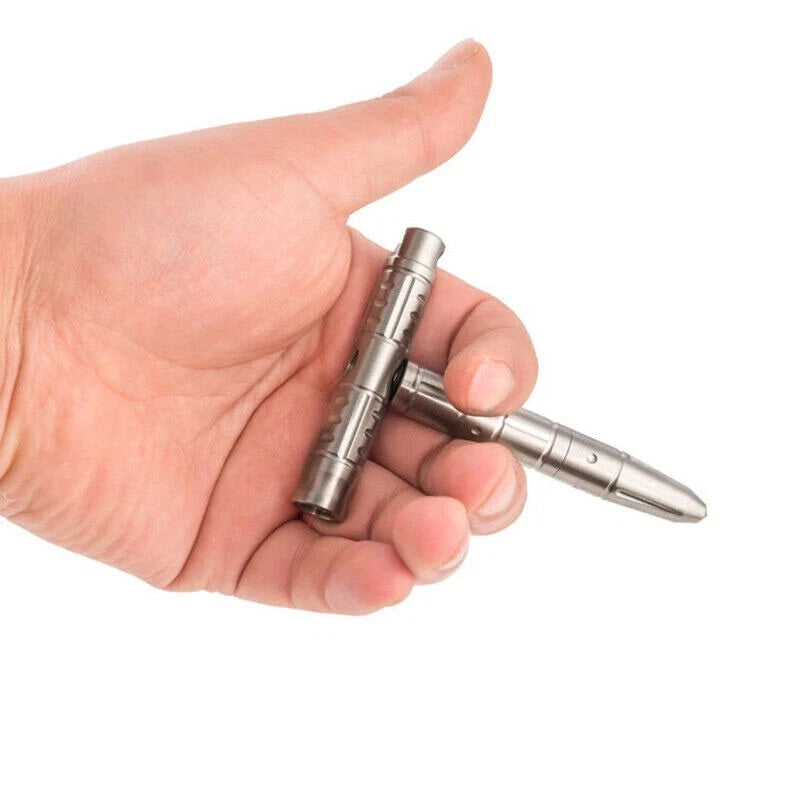Outdoor  Practical Stainless Steel Signature Pen Ballpoint Tactical Pens EDC 07FC0E-D4 - KOEEK