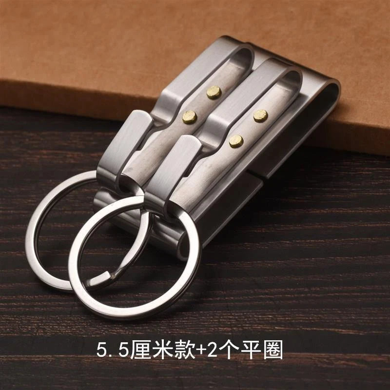 Stainless Steel Belt Clip Belt Key Holder Keychains Keyrings, Inner Width - 41mm 07FC0E-D4 - KOEEK