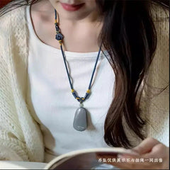 Exquisitely Tibetan Hand-woven Necklace Rope Amulet Thangka Pendant Accessories 07FC0E-D4 - KOEEK