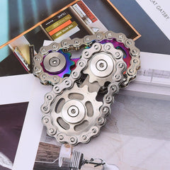 Bike Chain Gear Fidget Spinner Gyro Stainless Steel Sprocket Decompress EDC Toys 07FC0E-D4 - KOEEK