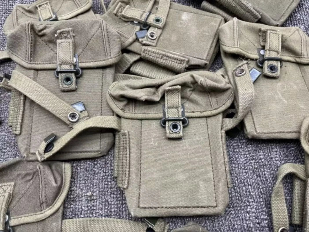 SCARCE SURPLUS VIETNAM WAR YEAR US ARMY CANVAS AMMO POUCH 07FC0E-D4 - KOEEK