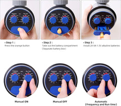 new Sprinkler Water Timer Programmable Garden Zero Pressure Waterproof Blue 07FC0E-D4 - KOEEK