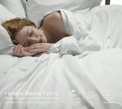 organic cotton sheets (queen size), plain weave, 4-piece set 07FC0E-D4 - KOEEK