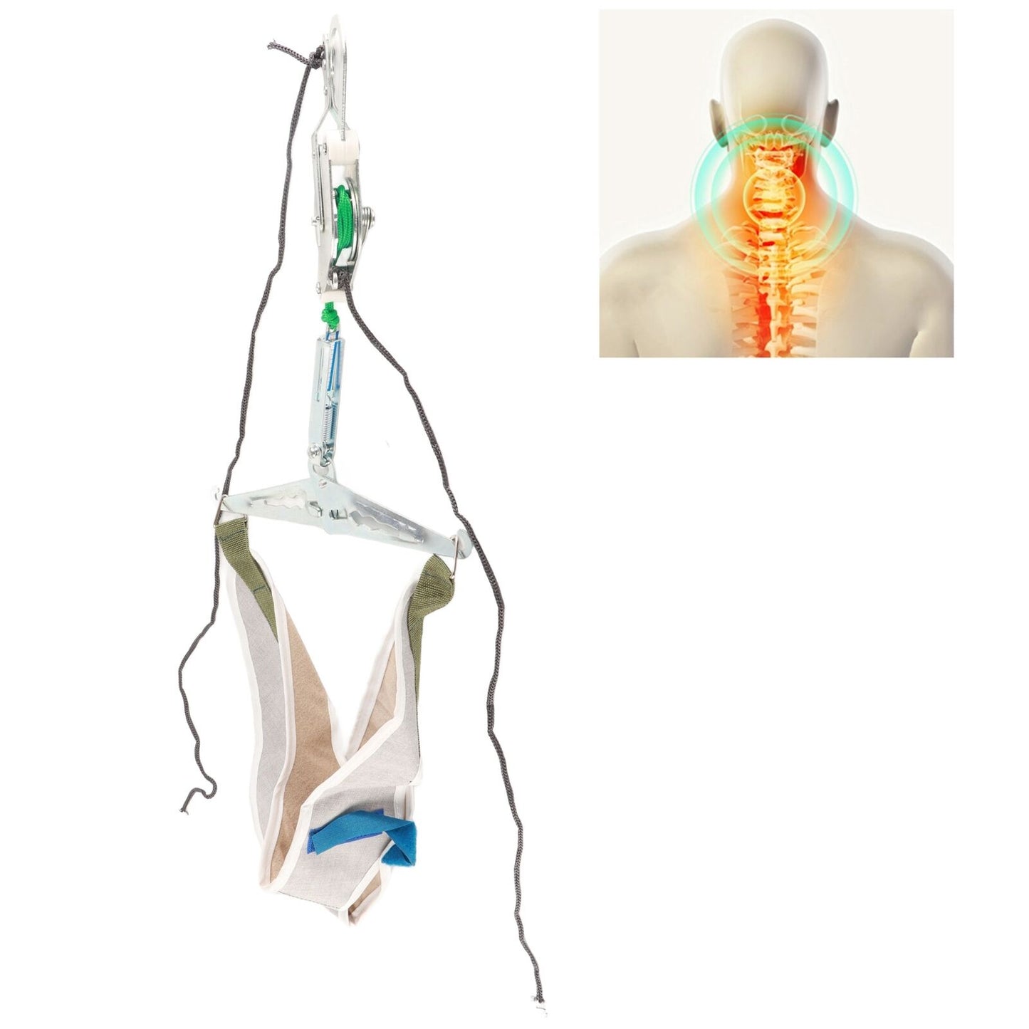 new Cervical Neck Traction Over Door Device For Physical Therapy Back Stretcher HGF koeek - KOEEK