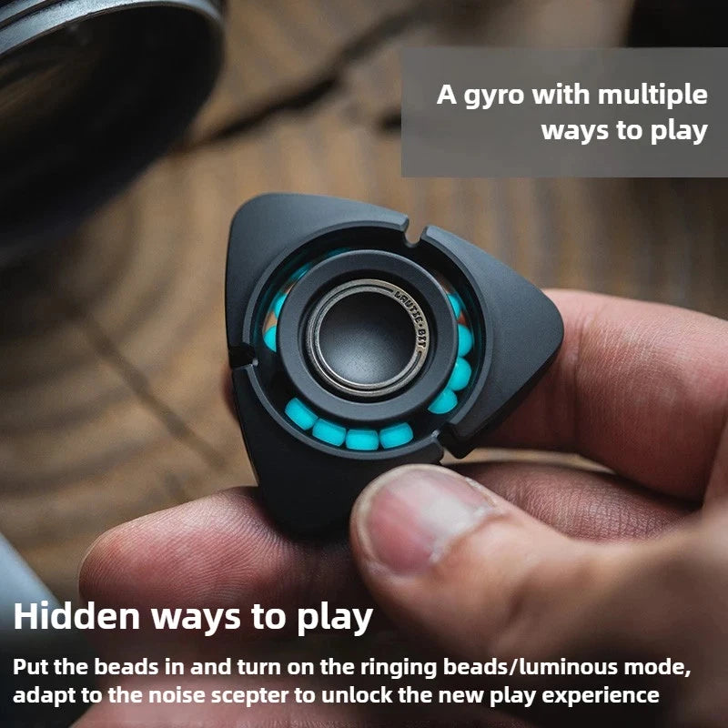 Lautie Bit-04 Three-leaf Mechanical Metal Rotating Finger Top Spinner Toy Gift 07FC0E-D4 - KOEEK