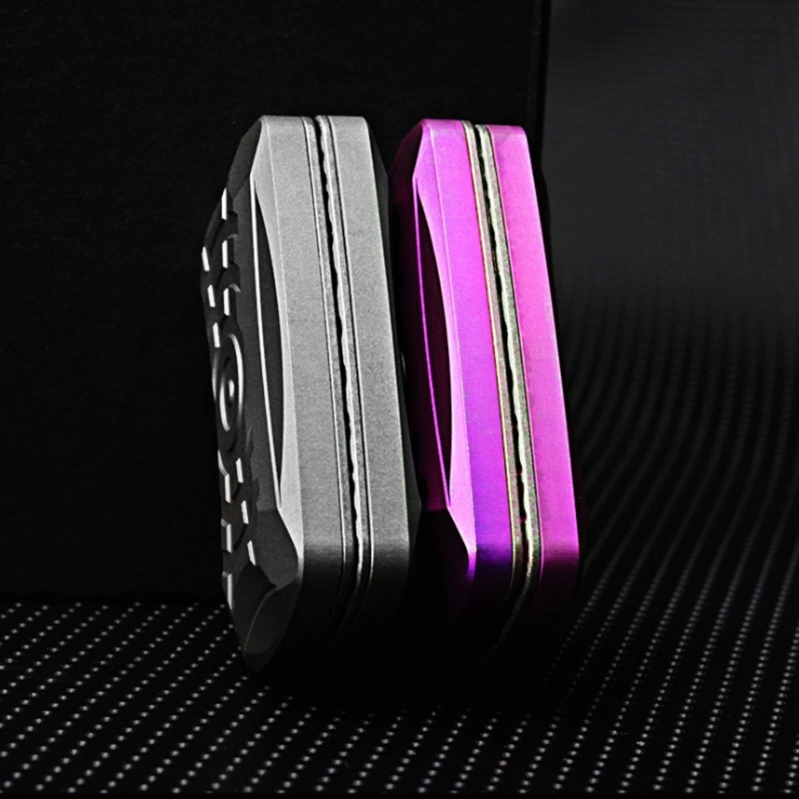 Titanium Alloy Infinite Slider EDC Mechanical Push Card Stress Relief Fidget Toy 07FC0E-D4 - KOEEK
