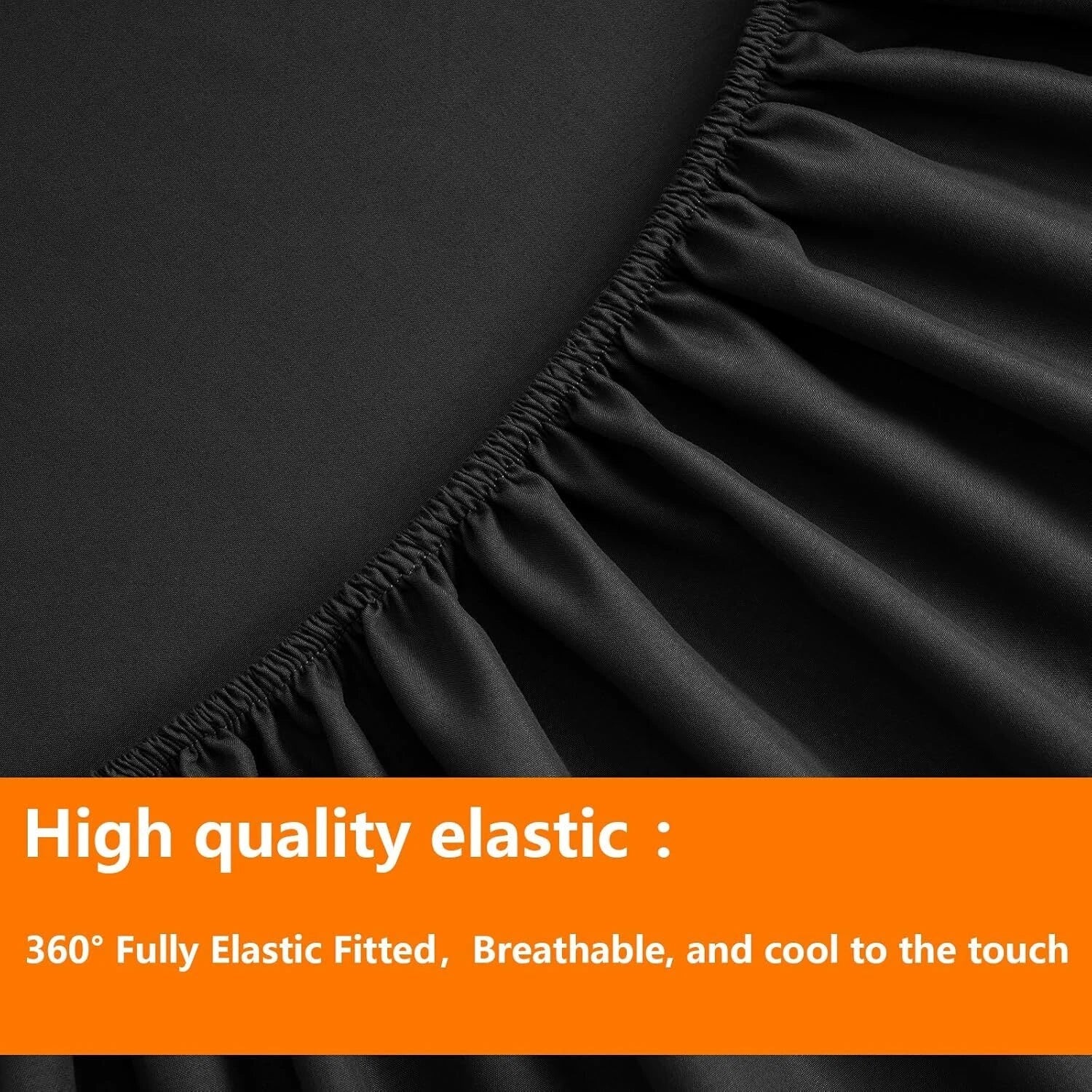 King Size Comforter Set - 7 Piece, Bed in a Bag , Bedding Sets, Black 07FC0E-D4 - KOEEK