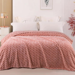 Double-sized soft plush blanket, 60x80 inches, soft comfortable, and lightweight 07FC0E-D4 - KOEEK