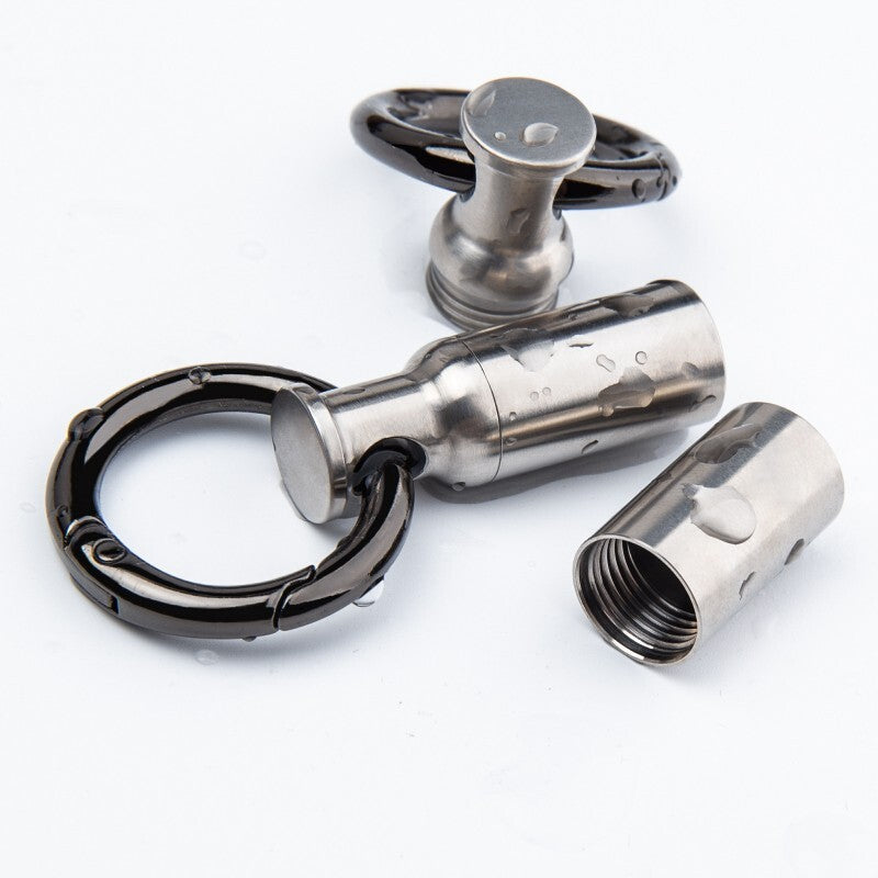 Mini Titanium Keychain Waterproof Pill Holder Container Case Organizer EDC Gift 07FC0E-D4 - KOEEK