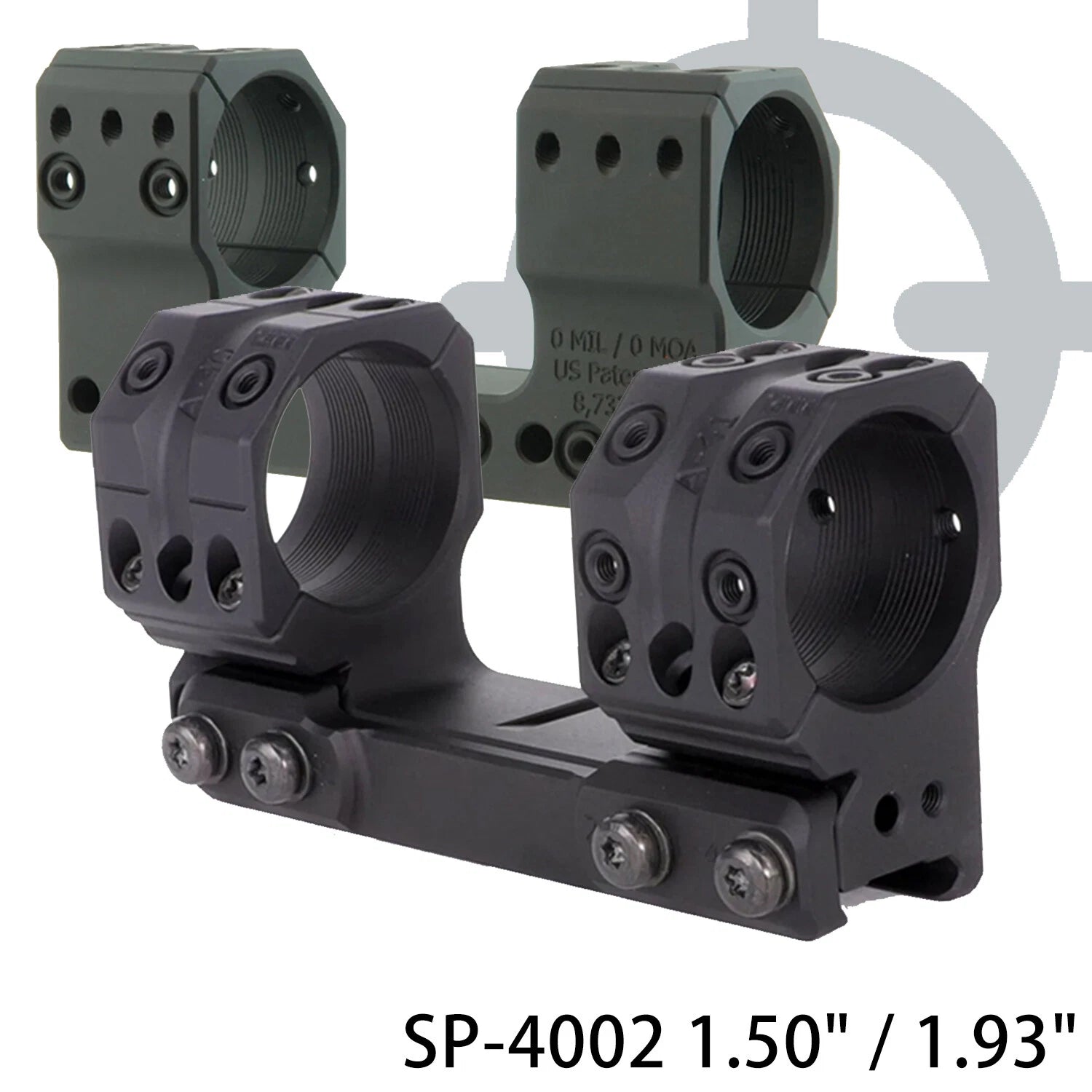 34mm Tube SP-4002 Solid 0MIL 0MOA Scope Optics Mount 1.5'' Height Surfaces 07FC0E-D4 - KOEEK