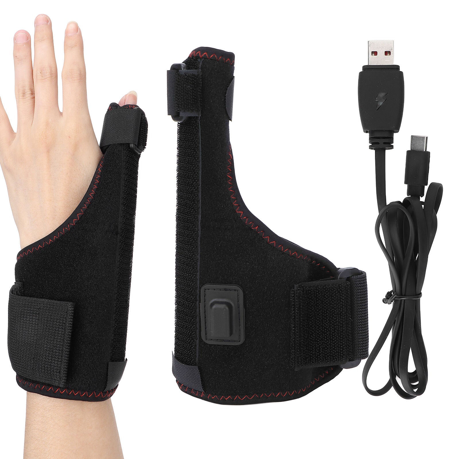 new Hand Wrist Thumb Heating Wrap Electric Heated Brace Hot Compress Therapy For FB9 koeek - KOEEK