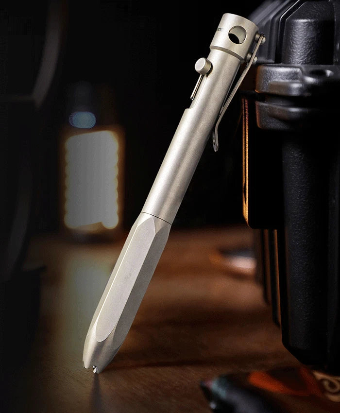 EDC Titanium Practical Ballpoint Pen Working Signature Pocket Pen with 5 Refills 07FC0E-D4 - KOEEK
