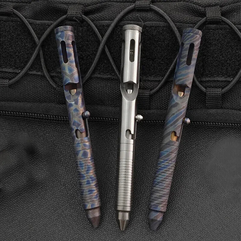EDC TC4 Titanium Alloy Signature Pen Pocket Multi-purpose Tool Ballpoint Pen 07FC0E-D4 - KOEEK