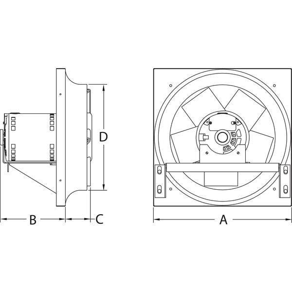 new Dayton 10D953 Exhaust Fan, 10", 752 Cfm, 115V, 1 Phase