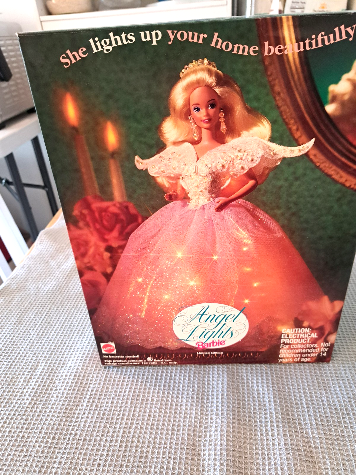 1993 Mattel #10610 Angel Lights Barbie Doll Christmas Tree Topper Ltd Ed NIB BARBIE - KOEEK