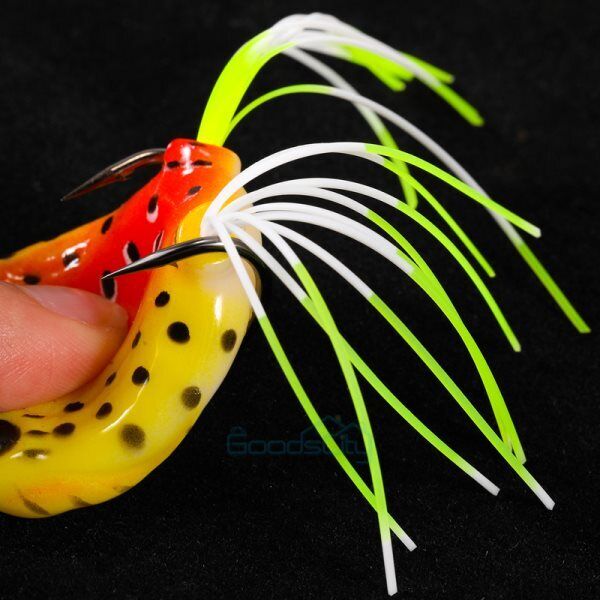 ny 1/10 STK Stor frø Topwater Soft Fishing Frogs Lure Bait Bass oz 2-3/8"