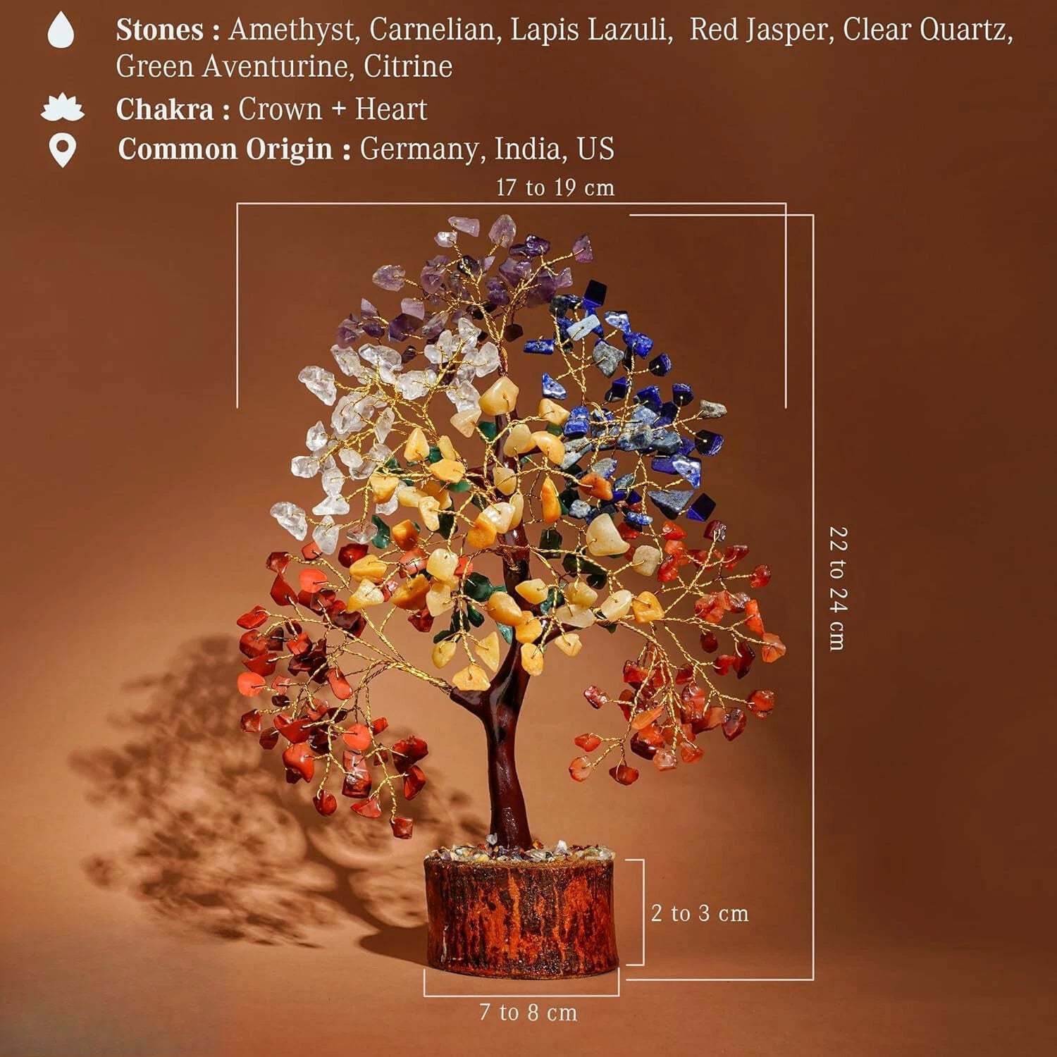 Crystal Tree of Life, handmade bonsai tree  to transmit money and good luck 07FC0E-D4 - KOEEK