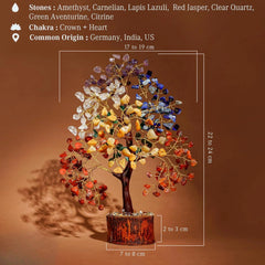 Crystal Tree of Life, handmade bonsai tree  to transmit money and good luck 07FC0E-D4 - KOEEK