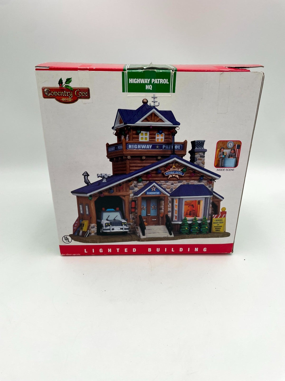 (2008) Lemax Coventry Cove Highway Patrol HQ Lighted Christmas Building Set LEMAX - KOEEK