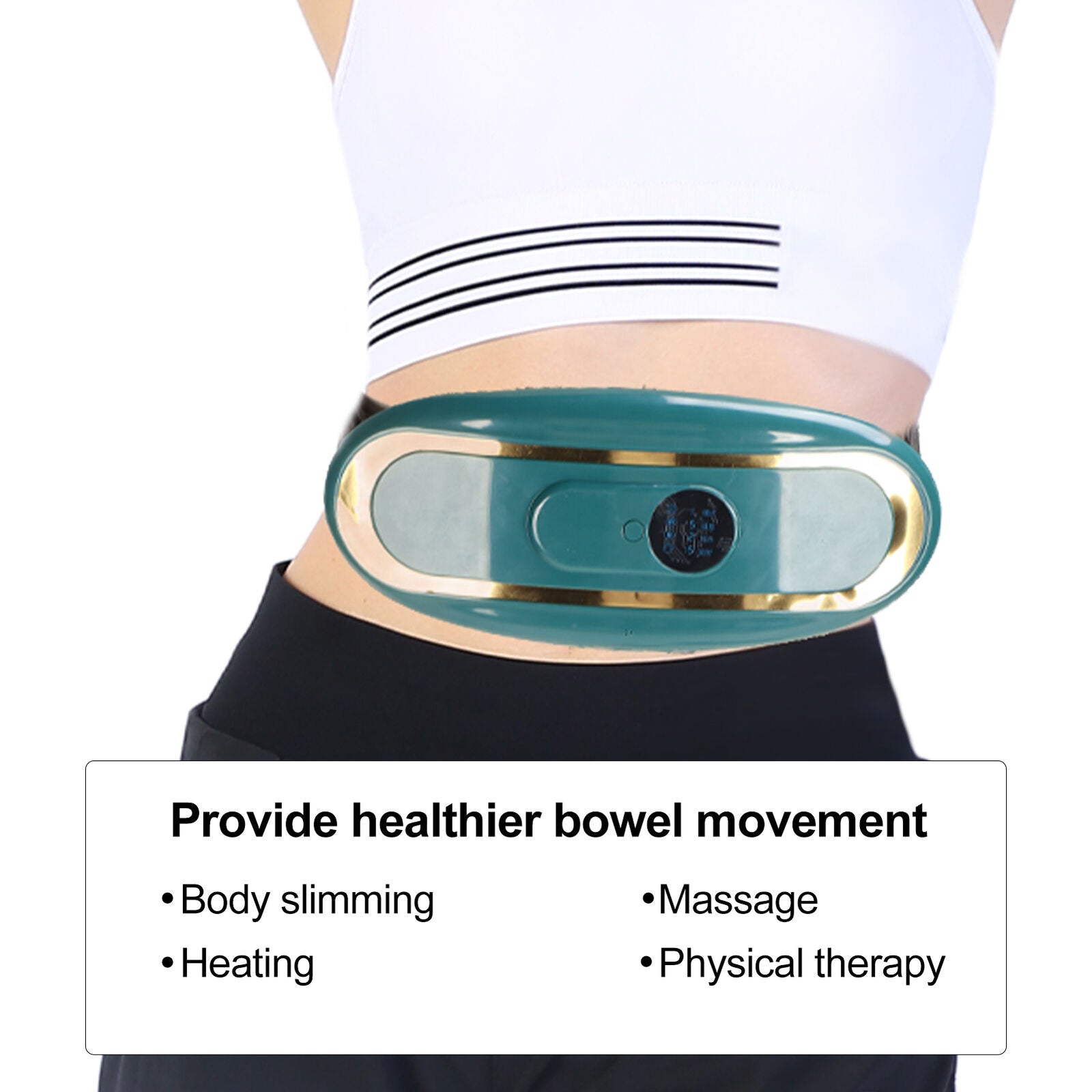 new Electric Waist Massage Belt Relieve Waist Lower Back Massaging Instrument HGF koeek - KOEEK