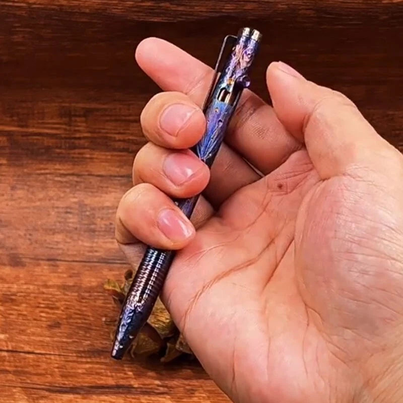 Outdoor Titanium Alloy Bolt Action Pocket Signature Pen EDC Pen 07FC0E-D4 - KOEEK