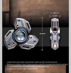 LAUTIE Bit09 Mechanical Style Titanium Blue Fidget Spinner Stress Release Toys 07FC0E-D4 - KOEEK