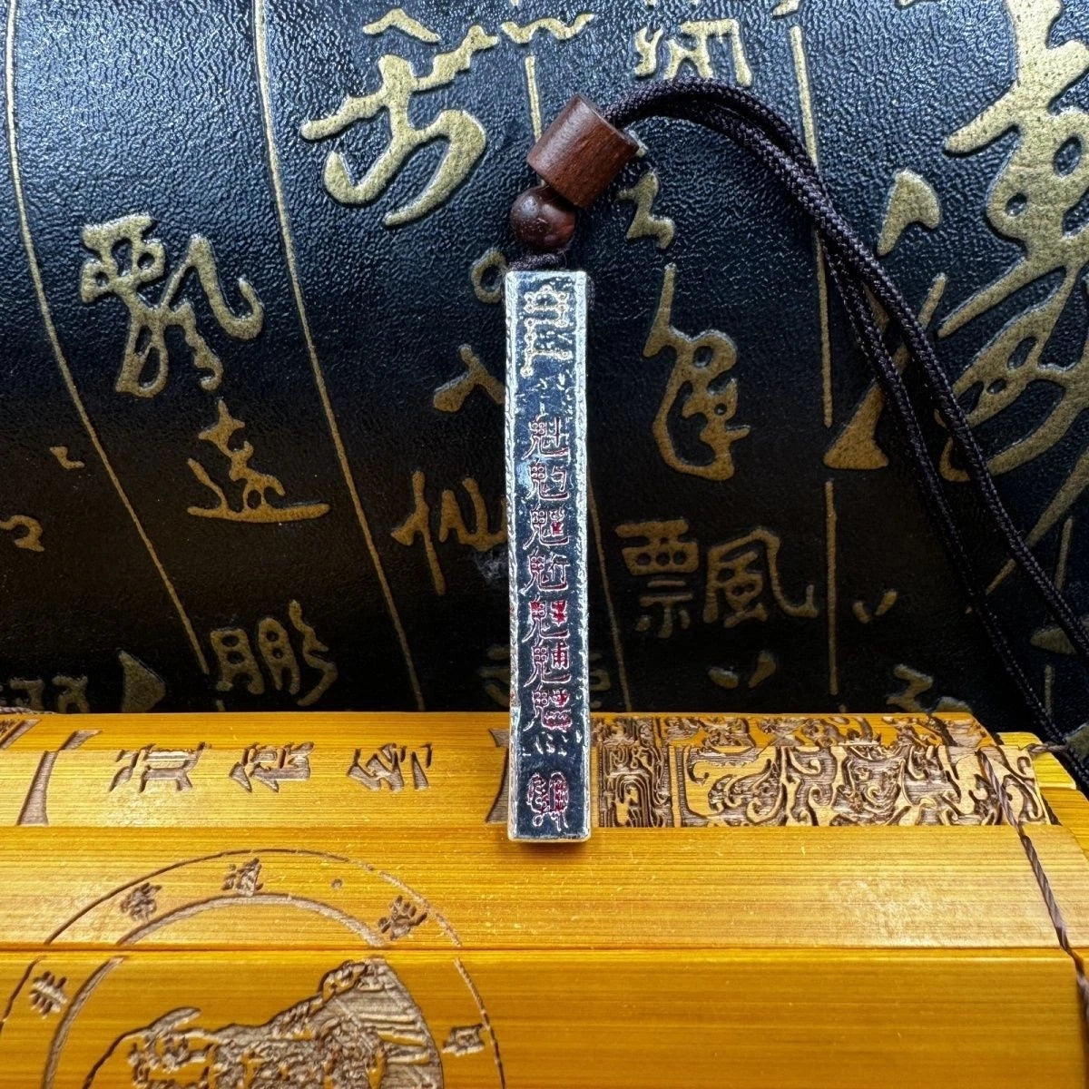 Silver Plated Taoist Tianpeng Ruler Pendant Necklace Seven Star Charm Unisex 07FC0E-D4 - KOEEK