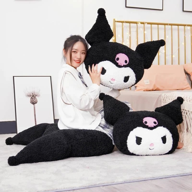 Kuromi Plush Toys Huge Stuffed Doll Kawaii Pillow Backrest Girl Bedroom Cushion 07FC0E-D4 - KOEEK