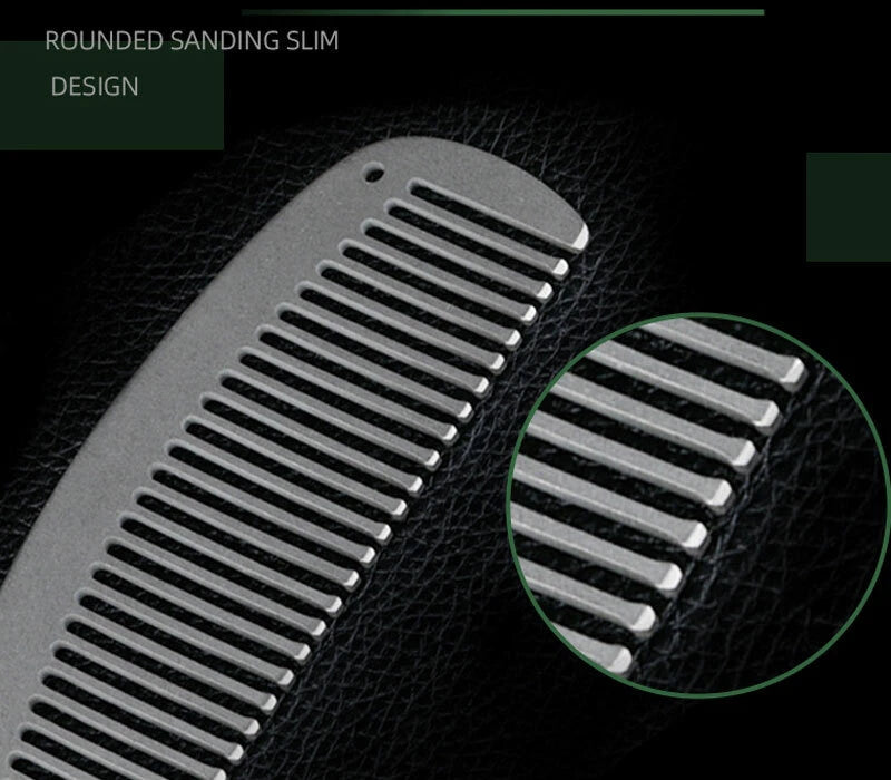 Titanium keychain Antistatic Comb Unique Fashion Comb Health Hair Hole Comb EDC EDC - KOEEK