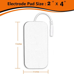 new 10PCS TENS Unit Replacement Pads 2x4, Reusable Electrodes for Muscle White 07FC0E-D4 - KOEEK