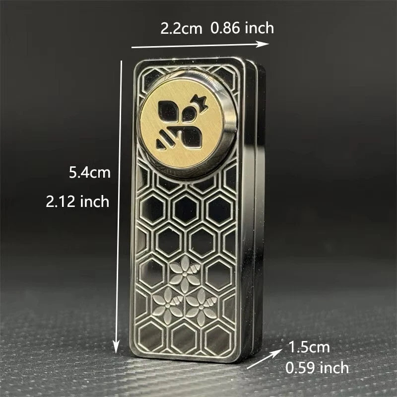 Hot Bee with Crown EDC Fidget Slider Stainless Steel Mechanical Push Fidget Toys 07FC0E-D4 - KOEEK