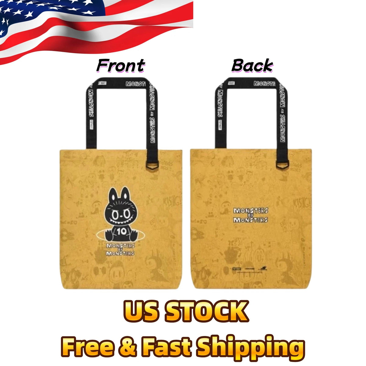 US STOCK Labubu The Monsters 10th Anniversary EXCLUSIVE Tote Bag - 07FC0E-D4 - KOEEK