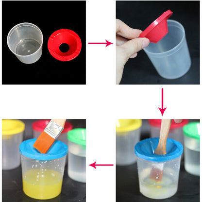 new  10 Pcs Kids Painting Container Cups Anti-falling Graffiti Tool Child