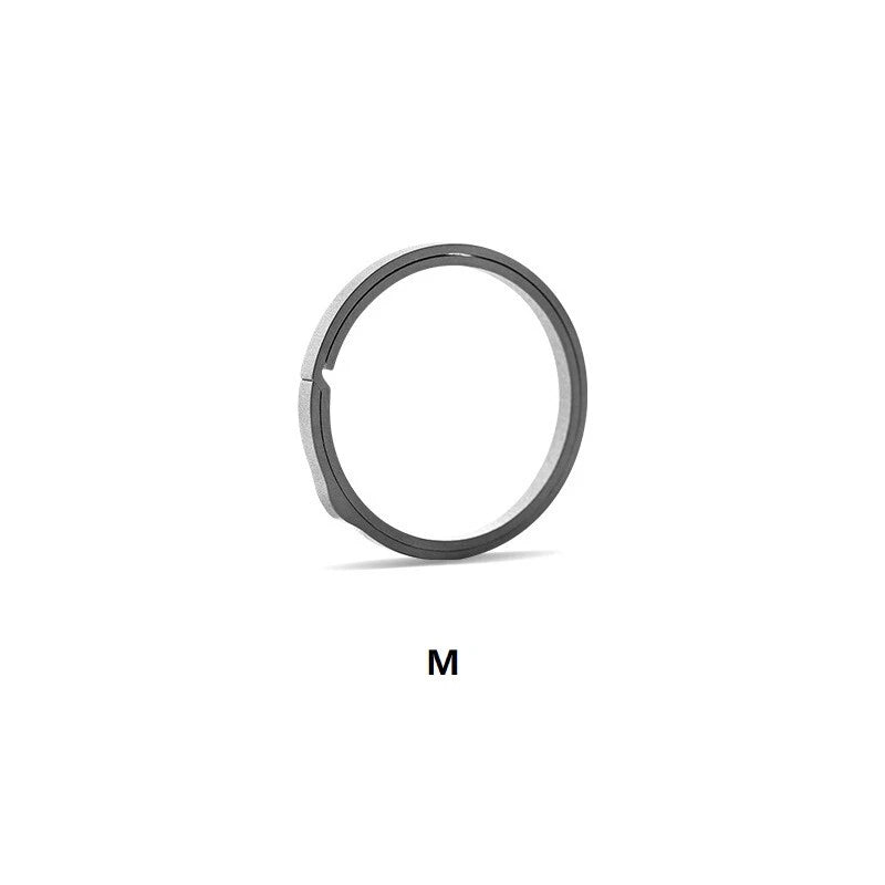 3PCS Titanium Alloy Round Keychain Rings Split Side Pushing Key Rings Heavy Duty 07FC0E-D4 - KOEEK