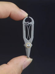 Titanium alloy portable mini EDC multifunctional tool nose hair clipper knife 07FC0E-D4 - KOEEK