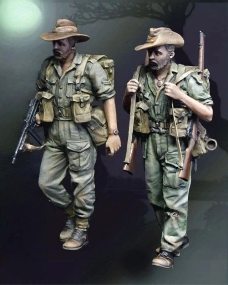 1/35 Resin Model Kit WWII British Special Forces 2 Figures Unassembled Unpainted 07FC0E-D4 - KOEEK