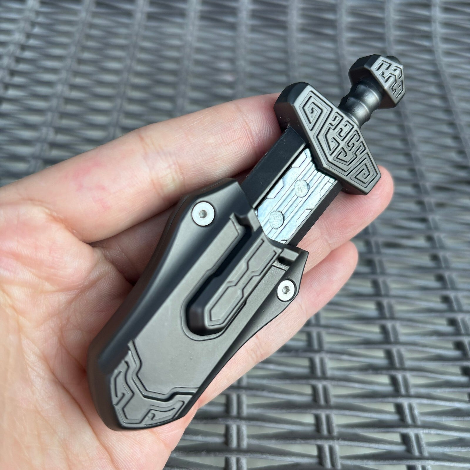 EDC Swords Mechanical Magnetic Push Slider Metal Toys Decompression Fidget Toys 07FC0E-D4 - KOEEK