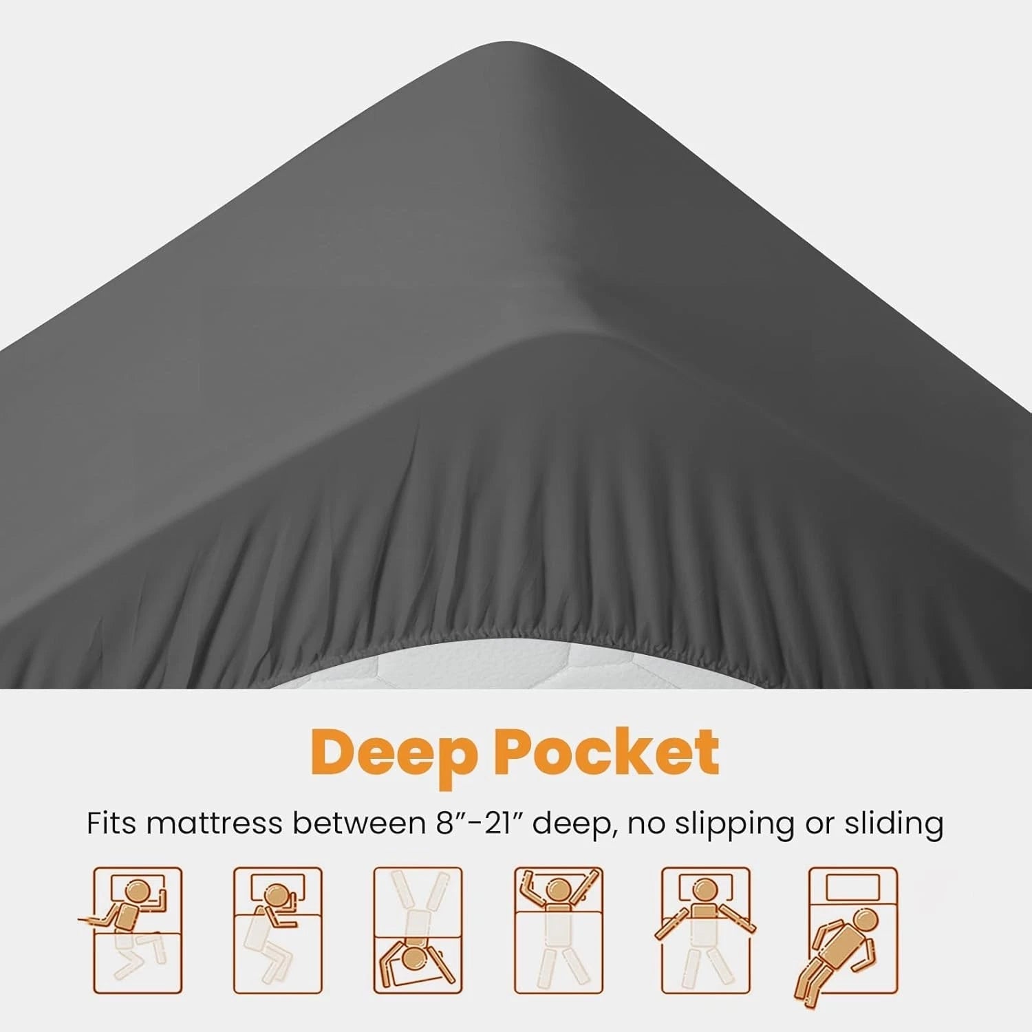 Double extra-large mattress pad with pillow top with 8-21 inch deep pockets 07FC0E-D4 - KOEEK