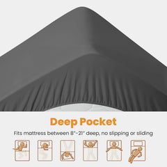 Double extra-large mattress pad with pillow top with 8-21 inch deep pockets 07FC0E-D4 - KOEEK
