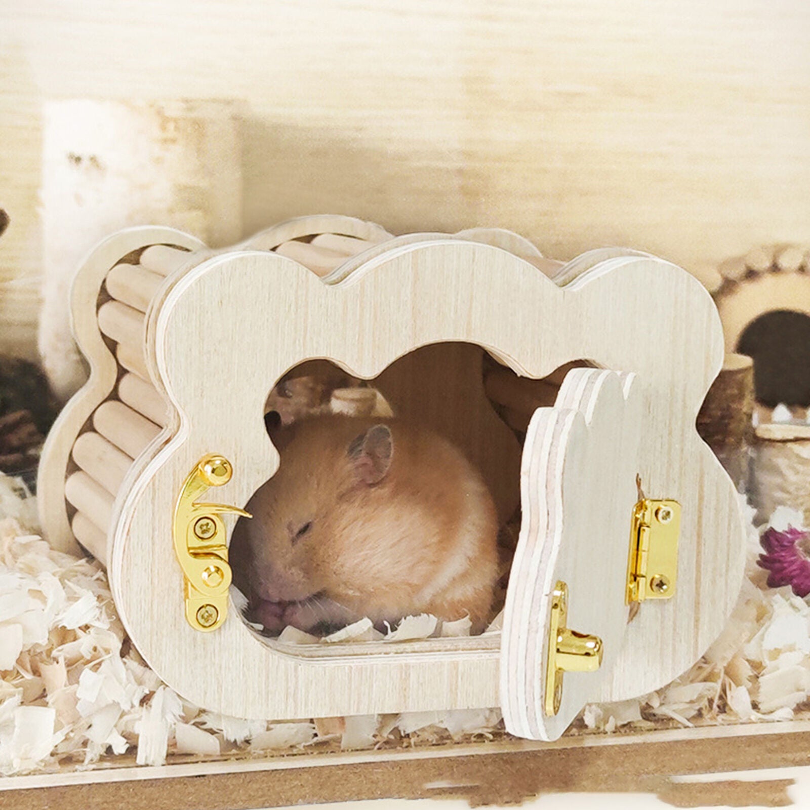 new Hamster Pet Products Small Animal House Hut Hideout Wooden Hamster Gerbil Mice koeek - KOEEK