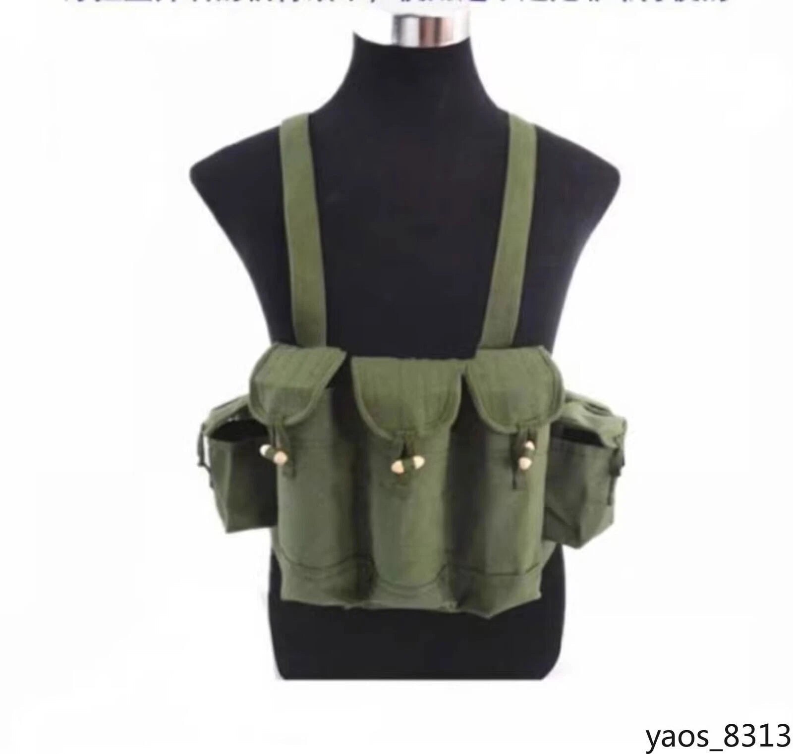 Russia AK Chinese 56 Tactical Chest Rig Vest Pouch with Belt Canvas Bag 07FC0E-D4 - KOEEK