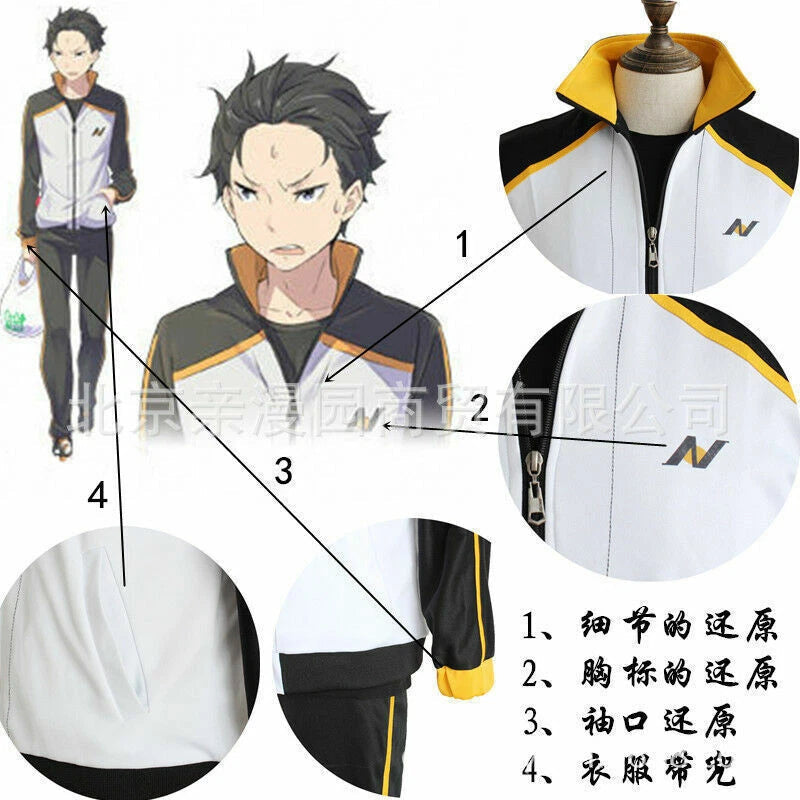 Cosplay Re:zero Kara Hajimeru Isekai Seikatsu Subaru Natsuki Suit Costume Set 07FC0E-D4 - KOEEK