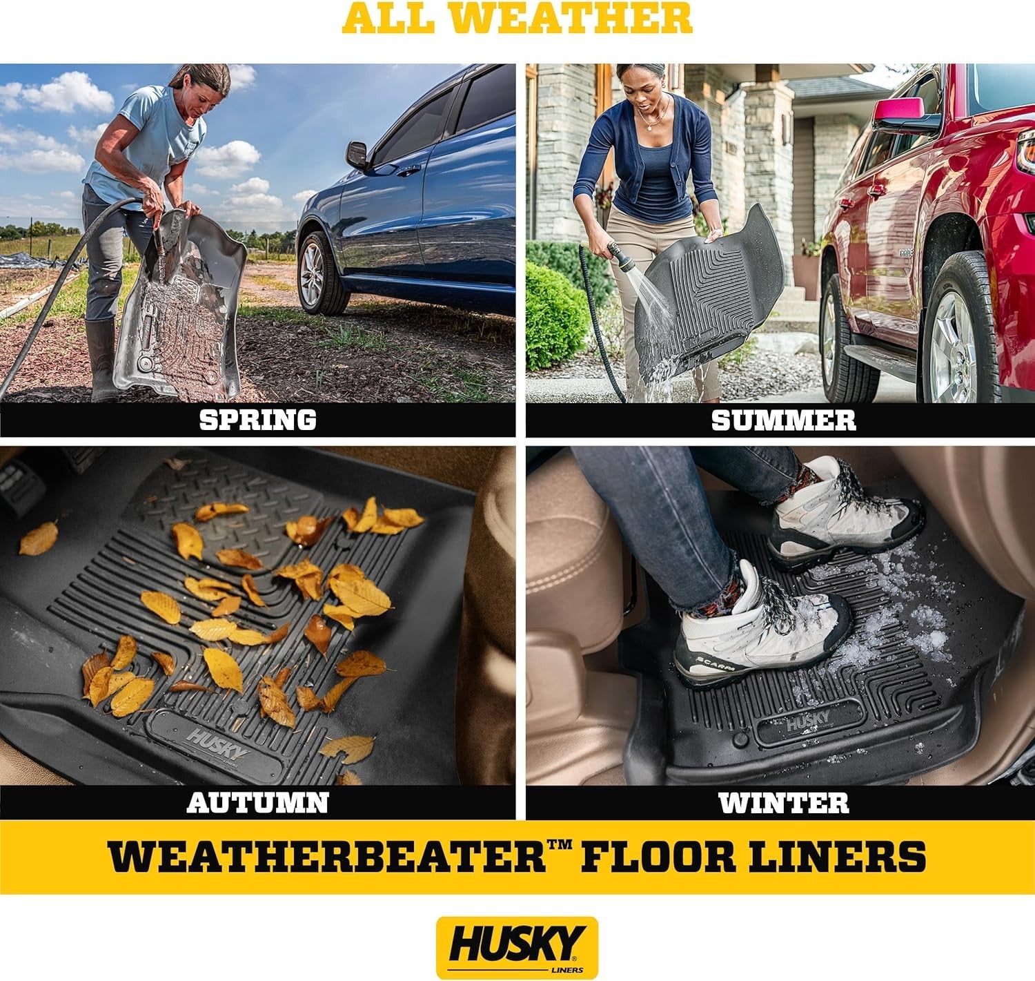 new Husky Liners Weatherbeater Floor Mats | Fits 2015-2023 Chevrolet Black