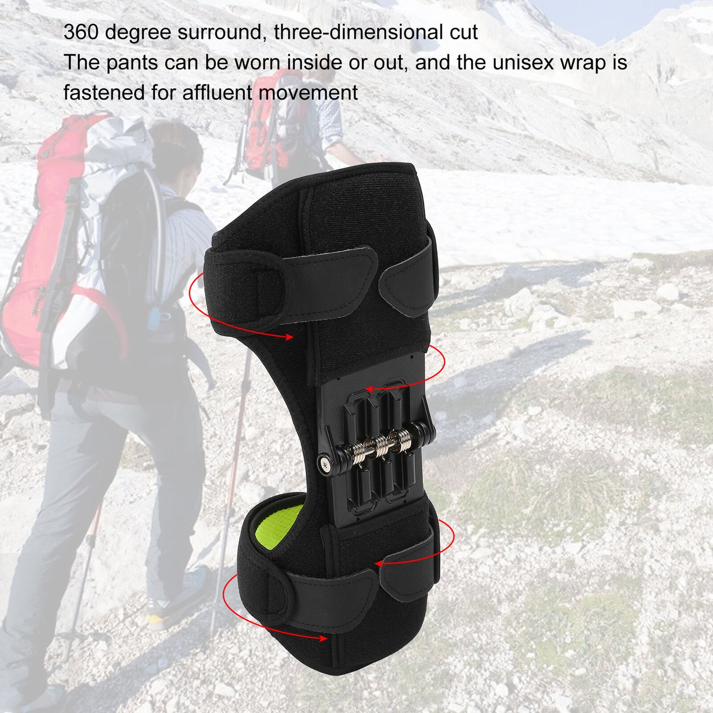 new Knee Booster Green Strap Spring Assisted Mountaineering Knee Patella Booster HGF koeek - KOEEK