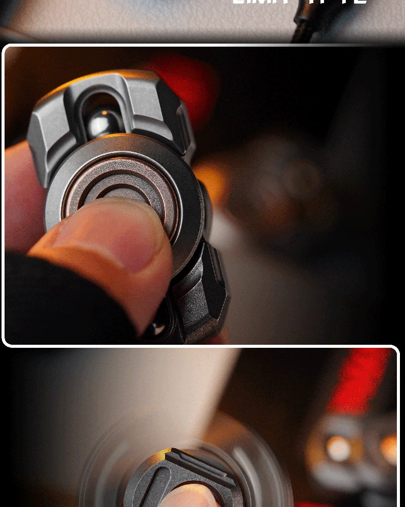 Zirconium Alloy + Brass Marching Robot Finger Gyro Hand Fidget Spinner EDC Toys 07FC0E-D4 - KOEEK