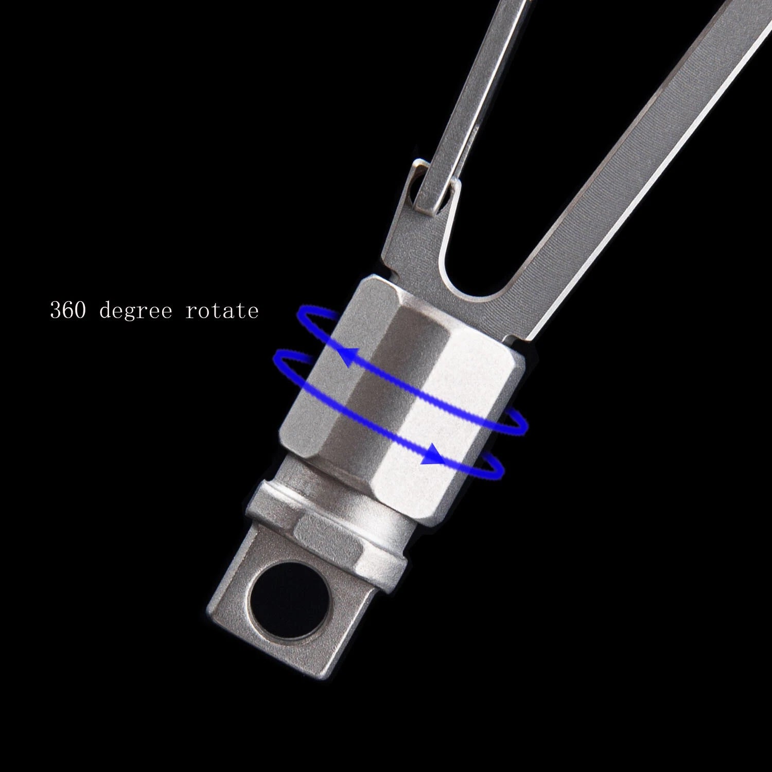 Titanium Alloy EDC Keychain w/ Keyring  Hanging Carabiner Buckle Multi Tool Gift 07FC0E-D4 - KOEEK