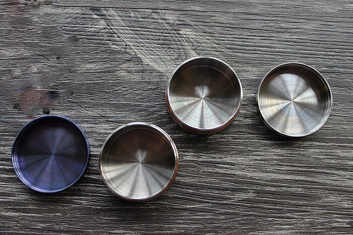 Round Travel Waterproof Titanium Alloy Pill Holder Box Medicine Container Case 07FC0E-D4 - KOEEK