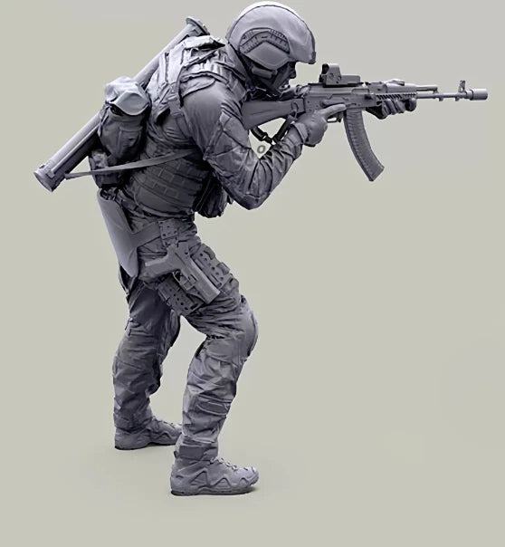 1/35 Resin Modern Soldier Gunner Unpainted Unassembled 07FC0E-D4 - KOEEK