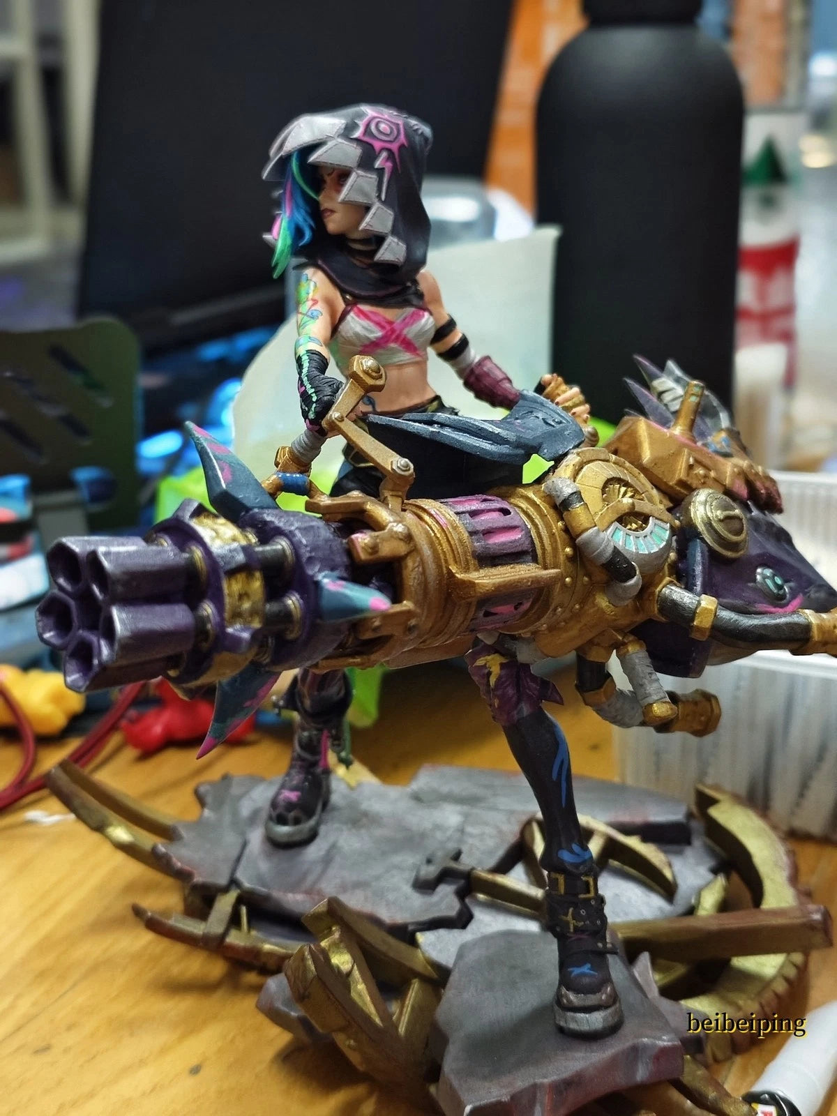 18CM League of Legends LOL Jinx PVC Statue Handmade Figure Model Collectibles 07FC0E-D4 - KOEEK
