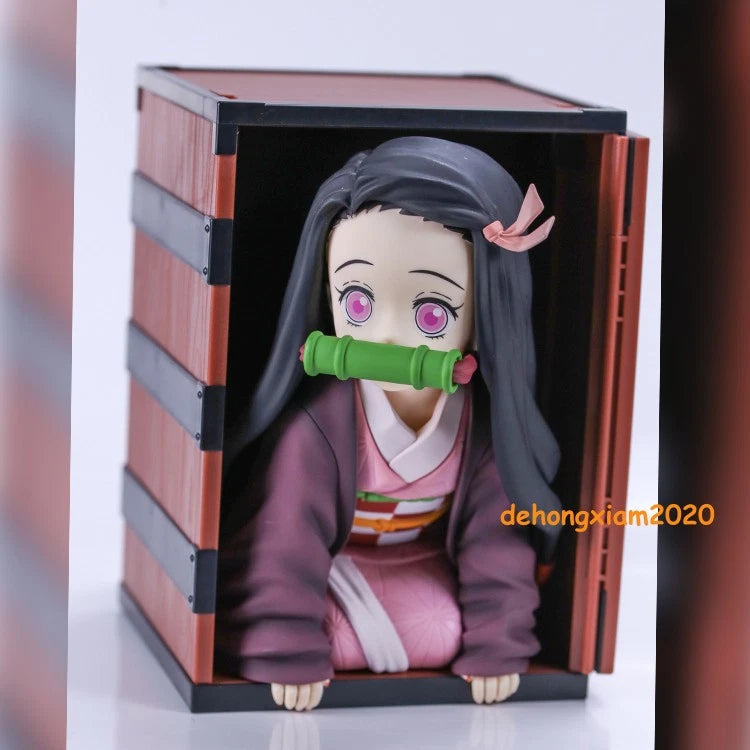 22cm Demon Slayer Kamado Nezuko PVC Figure Popcorn Bucket Decoration Model Toy 07FC0E-D4 - KOEEK